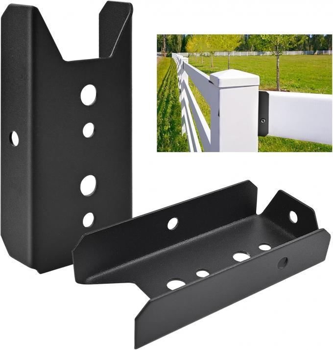Fence Brackets For 2x4 Wood Carbon Steel Repair Kit With Deck Railing Connectors For Garden 1