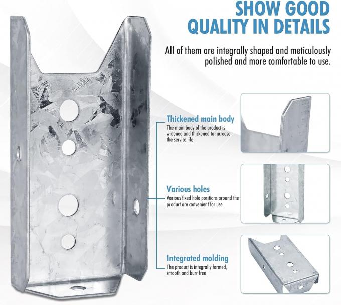 Fence Brackets For 2x4 Wood Carbon Steel Repair Kit With Deck Railing Connectors For Garden 2