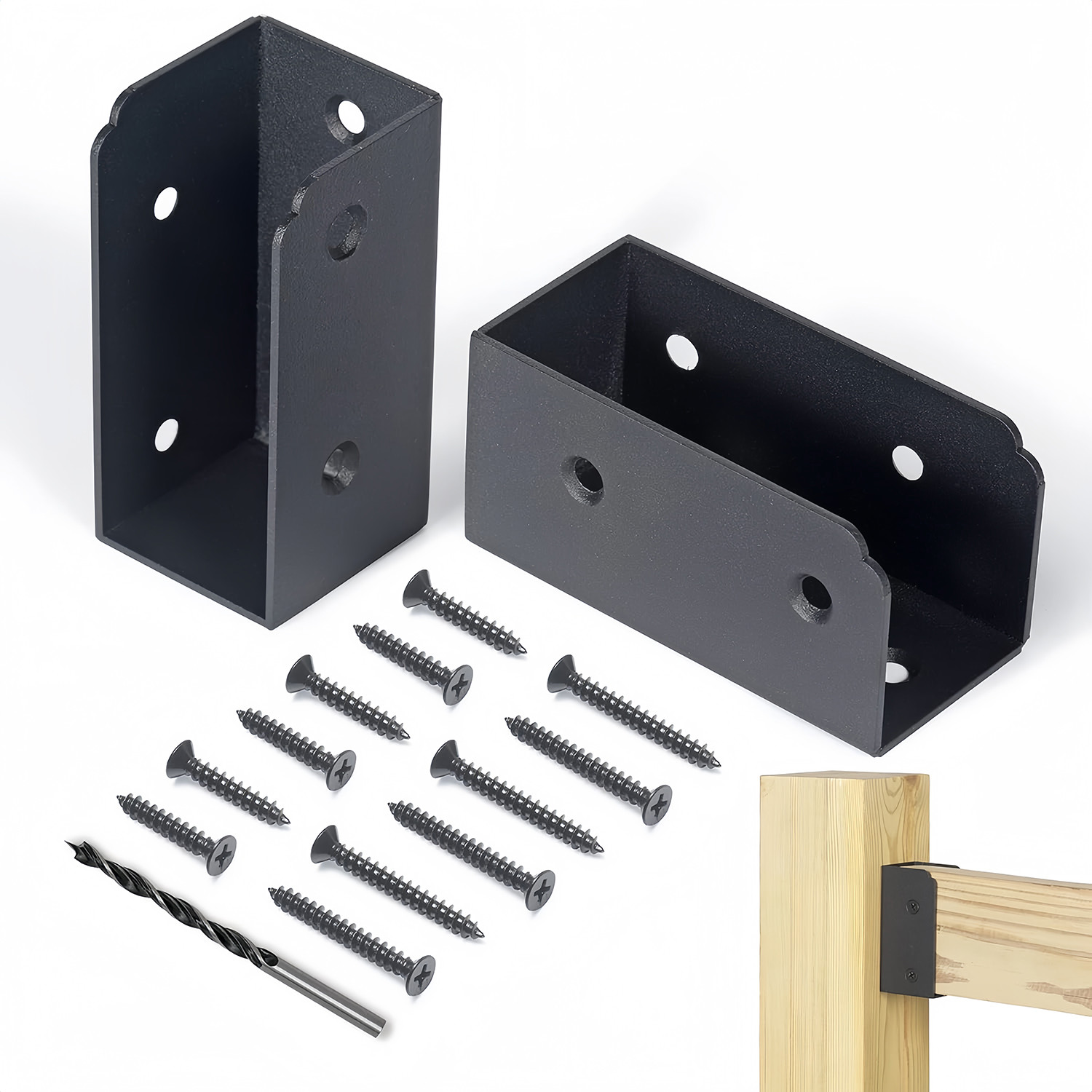 Easy Installation Deck Railing Connectors Galvanized For 2x4 Posts