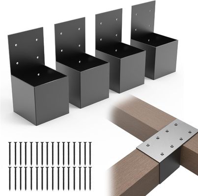 2x4 Pergola Brackets Kit Actual 1.6x3.6 Inch Pergola Post Top Rafter Brackets Deck Railing Brackets