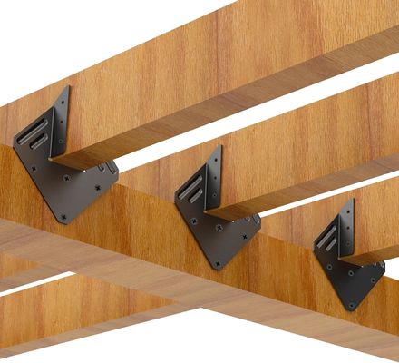 Black Hurricane Tie Clips Fits 2x4 2x6 Truss to Rafter Connectors for Roof Joist Hanger Truss Timber Connectors