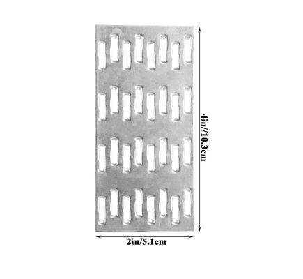 Pronged Truss Plate Flat Mending Plates Repair Tie Plate Bracket Galvanized Steel 1Mm Thick Nail Teeth Height 8mm For Roofing Trusses Wood Timber Connectors
