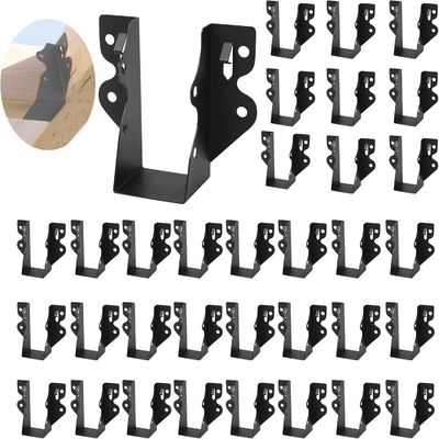 2x4 Joist Hangers Hurricane Ties for Rafters Tie Brackets Black Powder Coating Joist Brackets for Ceiling Joists and Floor Deck