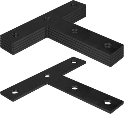 Black Powder-Coated Right Angle Brackets For Mending Corner Repair For House Furniture Pavilion Truss Framing Made Of Steel