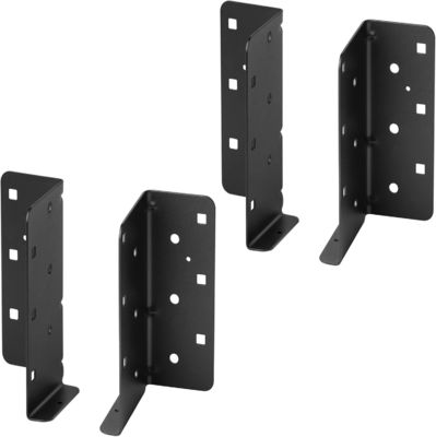 2 Pairs Split Joist Hanger Structural-Connectors Face Mount Hot Dip Galvanized Steel Joist Hangers