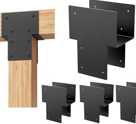 Heavy-Duty Steel Post Caps Tie Bracket For Connecting Wood Gazebo Deck Patio Post Wood Beams Bracket Metal Material
