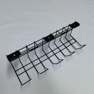 39x12.5x11cm Black Under Desk Wire Cable Basket | Wall Mount Cable Organizer for Office & Garage